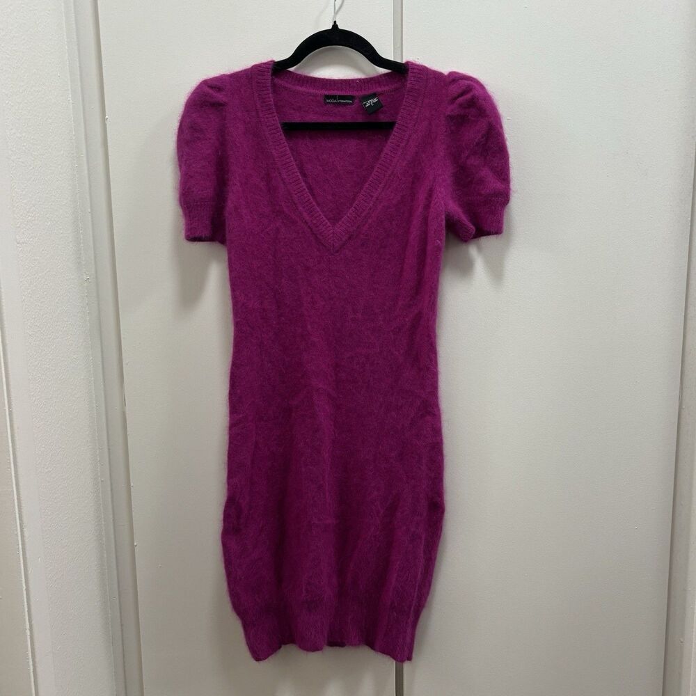 VTG Moda International Victoria’s Secret Sz Large Pink Angora Rabbit Hair Dress